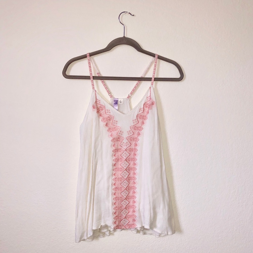 Embroidered boutique tank top